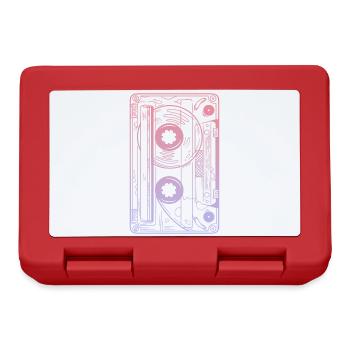 Cassette 90s Party 80s Retro Music Tape - Lunchbox - red - Front