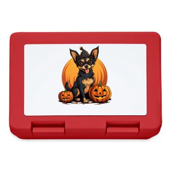 Chihuahua Dog Pumpkin Lazy Halloween Party Costume - Lunchbox - red - Front