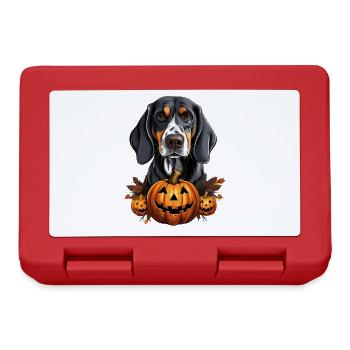 Bluetick Coonhound Dog Pumpkin Lazy Halloween - Lunchbox - red - Front