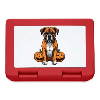 BOXER HUND Hund Kürbis Faule Halloween Party - Brotdose - Rot - Vorne