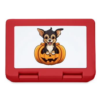 Chihuahua Hund Kürbis Lazy Halloween Party Kostüm - Brotdose - Rot - Vorne