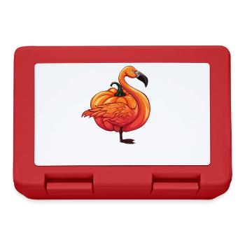 Flamingo Pumpkin Lazy Halloween Party Costume Kids - Lunchbox - red - Front