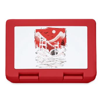 Japan's Red Sun: The Sardine Fish Temple - Lunchbox - red - Front