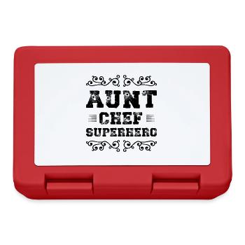 Aunt Superhero - Lunchbox - red - Front