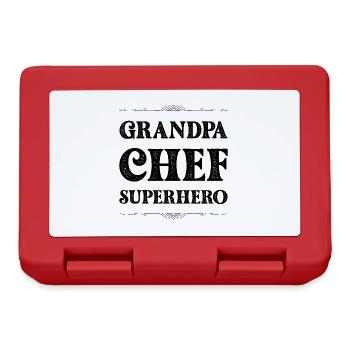 Grandpa Superhero - Lunchbox - red - Front