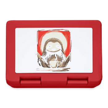 Japanese Red Sun Coffee Sloth - Lunchbox - red - Front