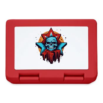 Cracking stars, dripping red and a skull - Lunchbox - red - Front