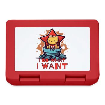 The "I do what I want" cat - Lunchbox - red - Front