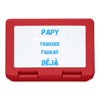 Cadeau Humour Papy Pour La Fête Des Grands Pères - Boîte à goûter - rouge - Devant
