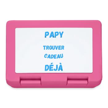 Cadeau Humour Papy Pour La Fête Des Grands Pères - Boîte à goûter - rose - Devant