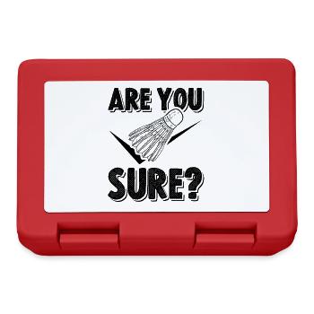Badminton Funny Saying - Lunchbox - red - Front