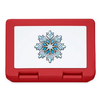 Icône de neige de flocon de neige - Boîte à goûter - rouge - Devant