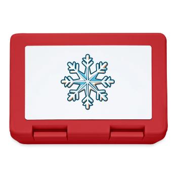 Icône de neige de flocon de neige - Boîte à goûter - rouge - Devant