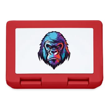 Gorilla Head - Lunchbox - red - Front