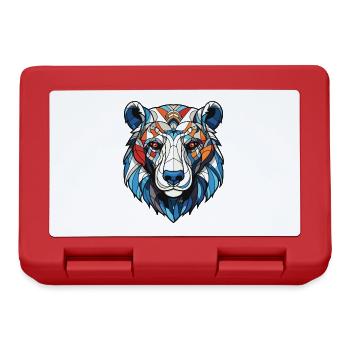 Polar Bear Head Polar Bear - Lunchbox - red - Front