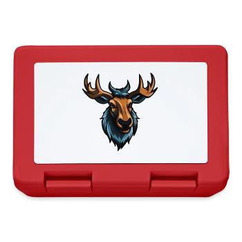 Moose Portrait - Lunchbox - red - Front