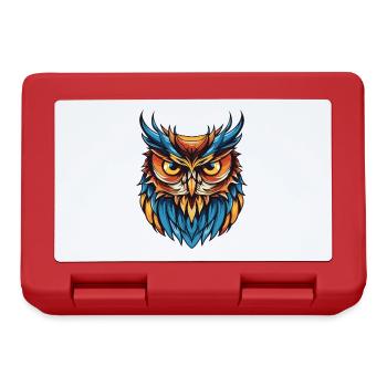 Owl Portrait - Lunchbox - red - Front