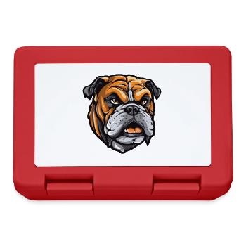 Tête de chien bouledogue - Boîte à goûter - rouge - Devant