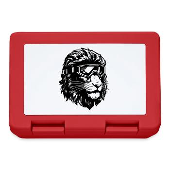Löwe Ski Brille - Brotdose - Rot - Vorne