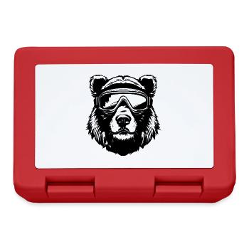 Bär Snowboard Ski Brille - Brotdose - Rot - Vorne