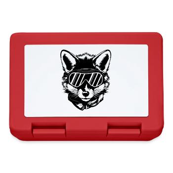 Ski Fuchs Snowboarder - Brotdose - Rot - Vorne
