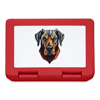 Great Dane Dog Head - Lunchbox - red - Front