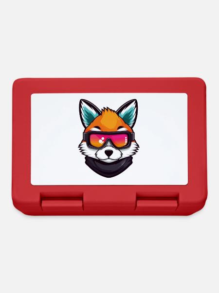 Fuchs Ski Brille Comic - Brotdose - Rot