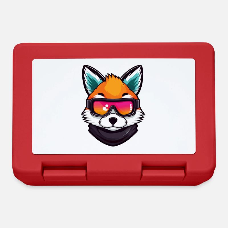 Fuchs Ski Brille Comic - Brotdose - Rot