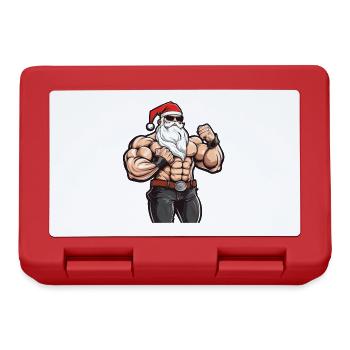 Père Noël Muscles Musculation Père Noël - Boîte à goûter - rouge - Devant