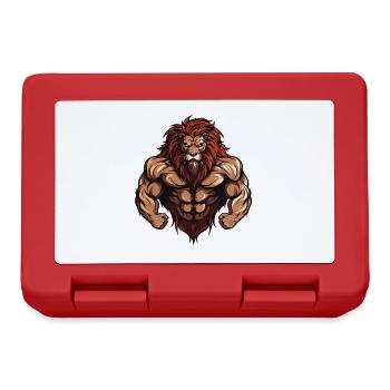 Leo Fitness Muscles Workout Gym - Lunchbox - red - Front