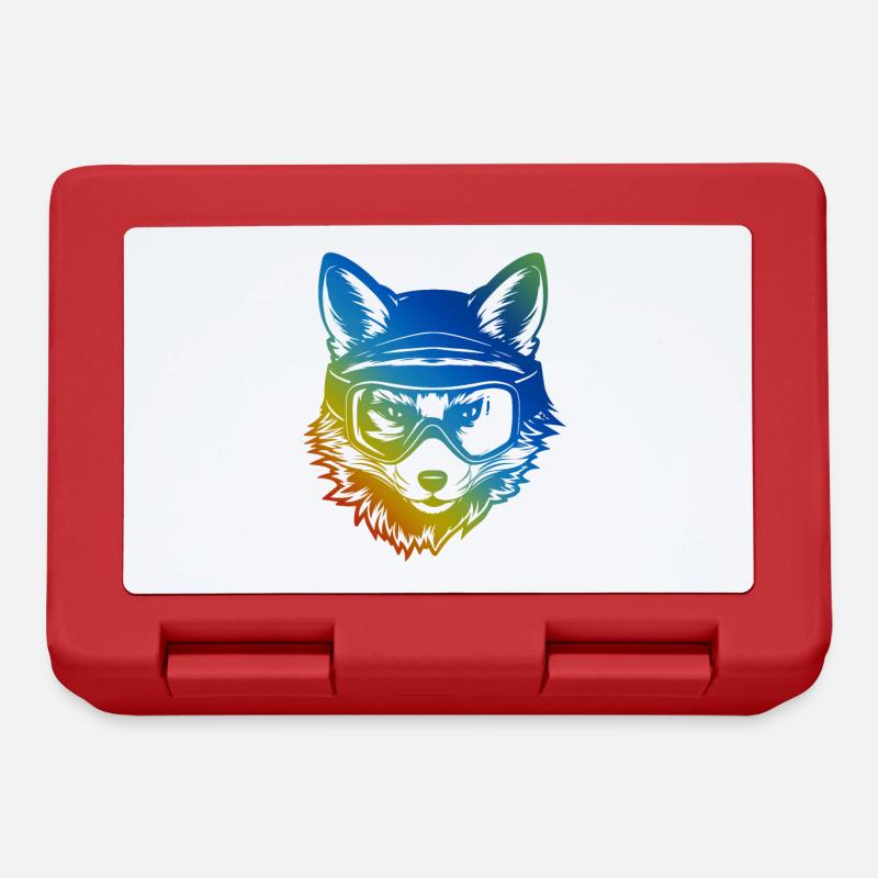 Fuchs Ski Brille Bunt - Brotdose - Rot