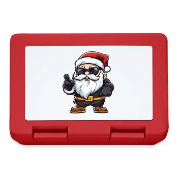 Père Noël Illustration de bande dessinée - Boîte à goûter - rouge - Devant