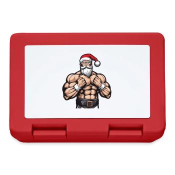 Santa Claus Gym Workout Santa Muscles - Lunchbox - red - Front