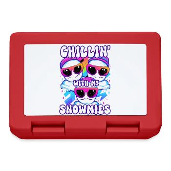 Chillin With My Snowmies Groovey Snowman - Lunchbox - red - Front