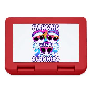 Hanging With My Snowmies Groovey Snowman - Lunchbox - red - Front