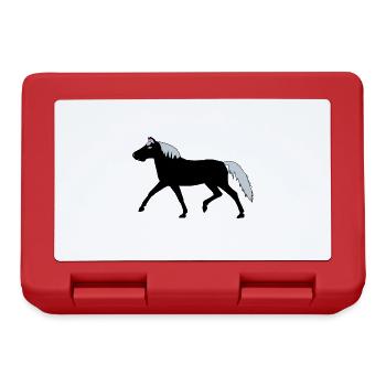 Pony Pferd Weihnachtsgeschenk Kinder reiten - Brotdose - Rot - Vorne