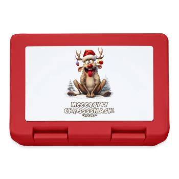Funny Reindeer Christmas Design - Lunchbox - red - Front