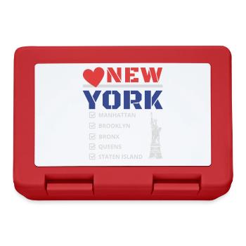New York City Fünf Bezirke lieben die New Yorker Bronx - Brotdose - Rot - Vorne