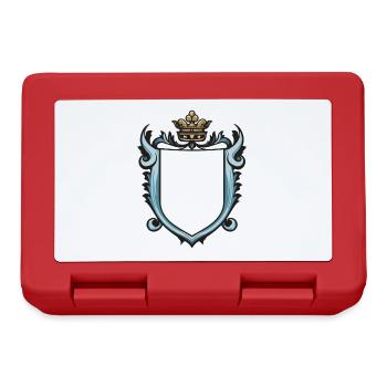 Wappen Royal Ornamente Symbol - Brotdose - Rot - Vorne