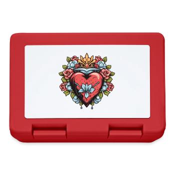 Herz Symbol Tattoo Liebe - Brotdose - Rot - Vorne