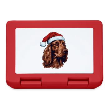 Irish Setter Dog Head Christmas Portrait - Lunchbox - red - Front