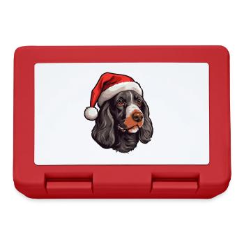 Cocker Spaniel tête de chien Portrait de Noël - Boîte à goûter - rouge - Devant
