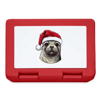 Robbe Seehund Weihnachten Portät - Brotdose - Rot - Vorne