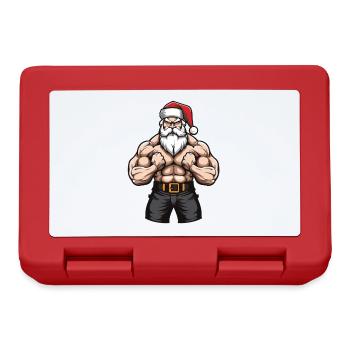 Santa Claus Gym Santa Muscles - Lunchbox - red - Front