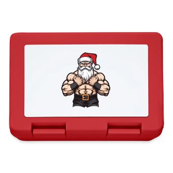 Santa Claus Gym Santa Muscles - Lunchbox - red - Front
