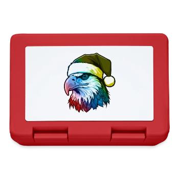 Eagle Head Christmas Portrait Colorful - Lunchbox - red - Front