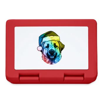 Kangal Hund Kopf Weihnachten Portät Bunt - Brotdose - Rot - Vorne