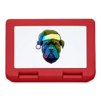 Staffordshire Bull Terrier Dog Head Christmas B - Lunchbox - red - Front
