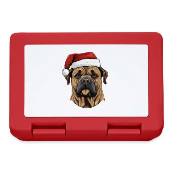 Boerboel Hund Weihnachten Kopf - Brotdose - Rot - Vorne
