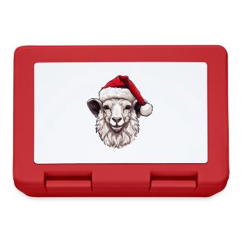 Alpaca Christmas Animal Head Llama - Lunchbox - red - Front